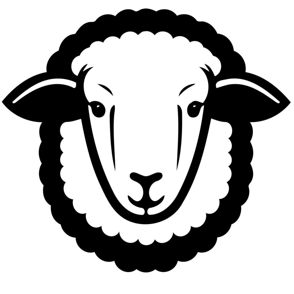 animal mammal sheep head vector