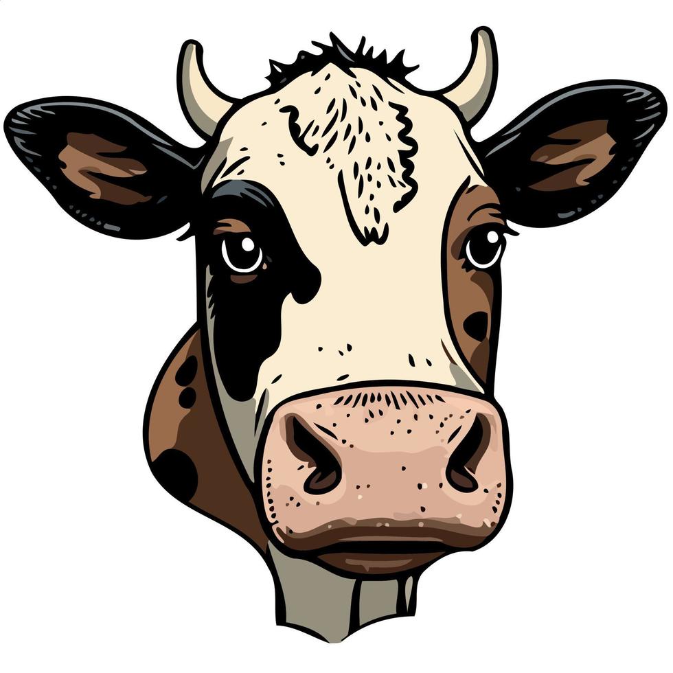 cow mammal animal head vector