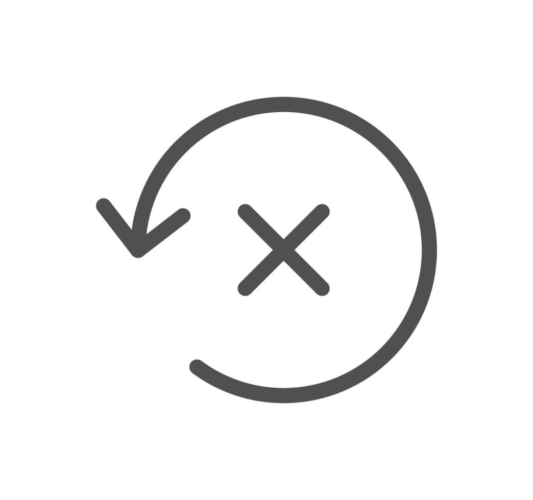 Reject related icon outline and linear vector. vector