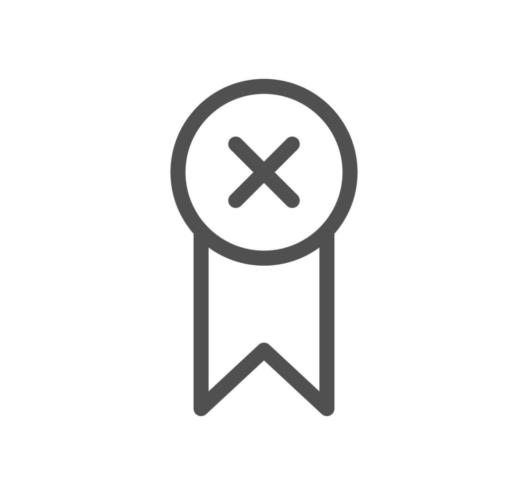 Reject related icon outline and linear vector. vector