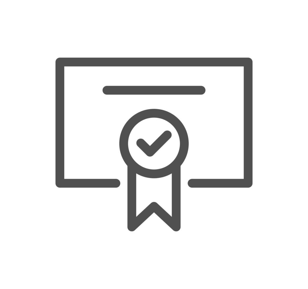 Approve related icon outline and linear vector. vector