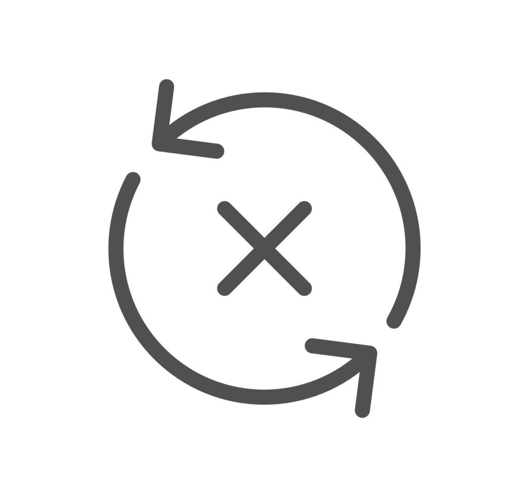 Reject related icon outline and linear vector. vector