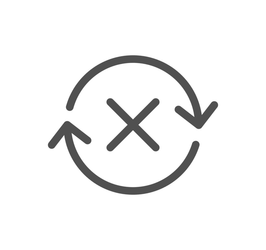 Reject related icon outline and linear vector. vector