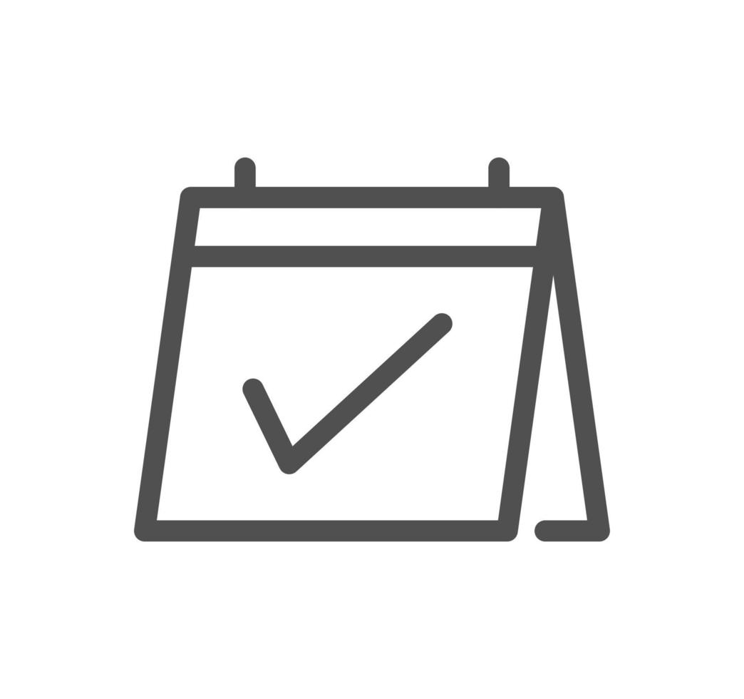 Approve related icon outline and linear vector. vector