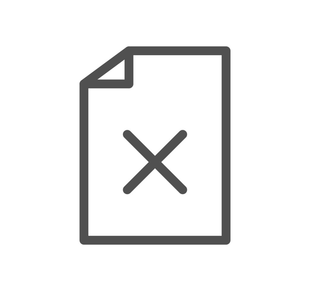 Reject related icon outline and linear vector. vector