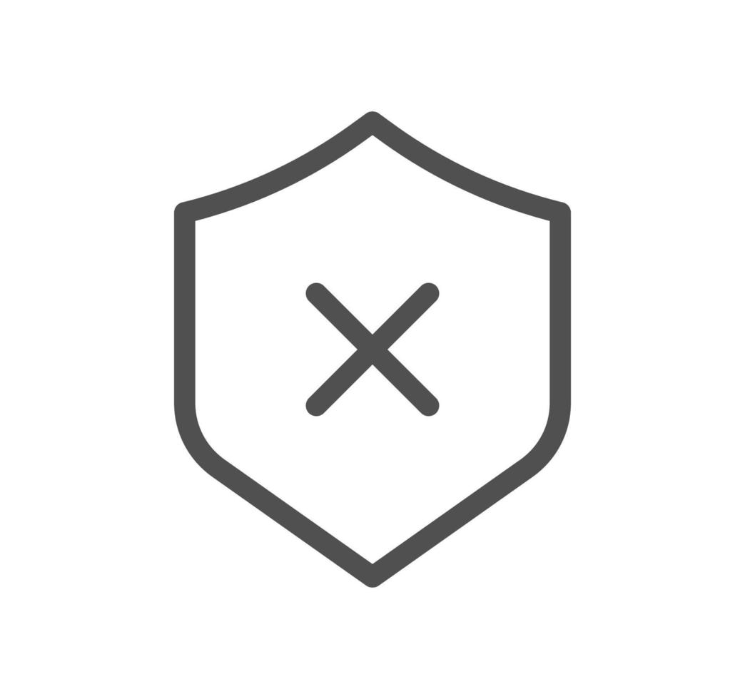 Reject related icon outline and linear vector. vector