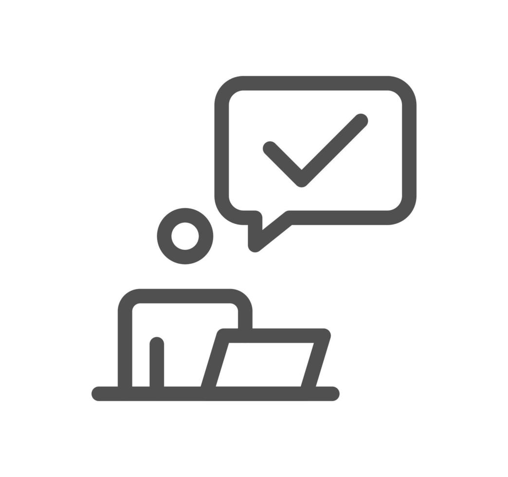 Approve related icon outline and linear vector. vector