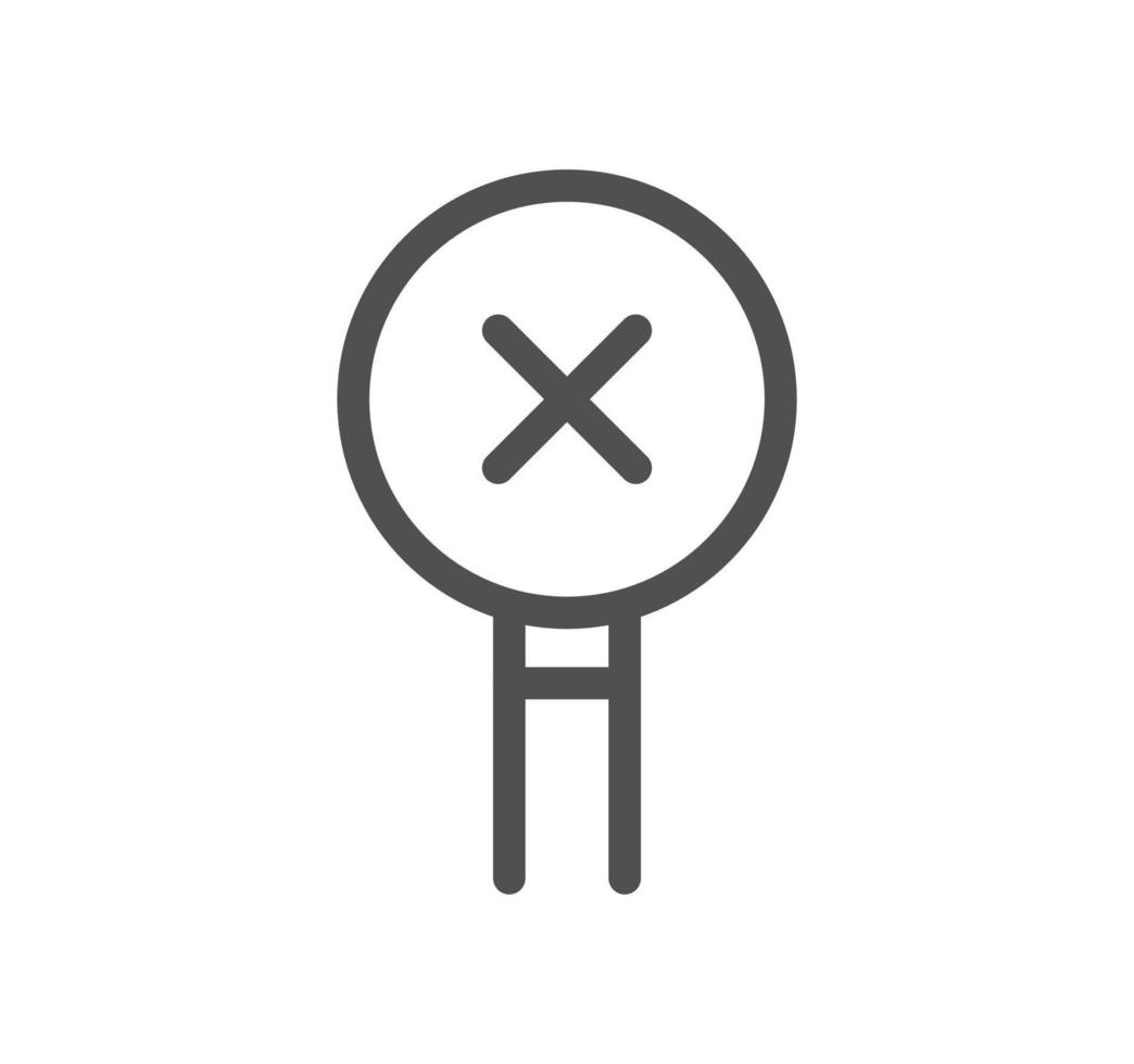Reject related icon outline and linear vector. vector