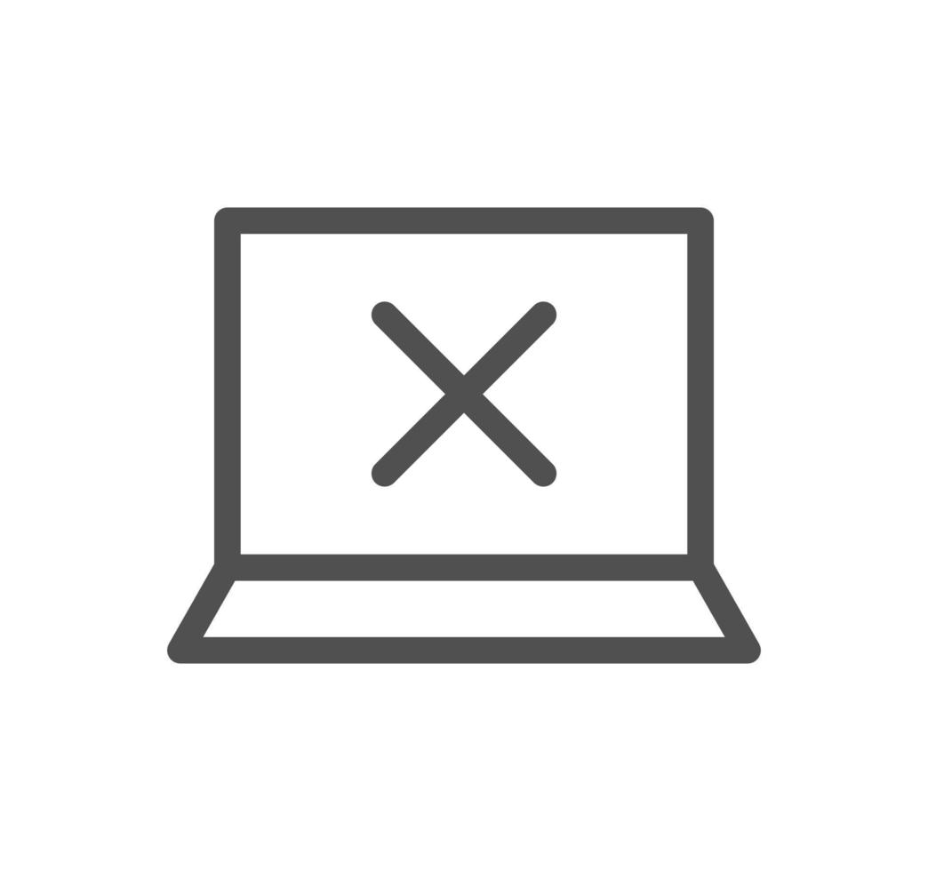 Reject related icon outline and linear vector. vector