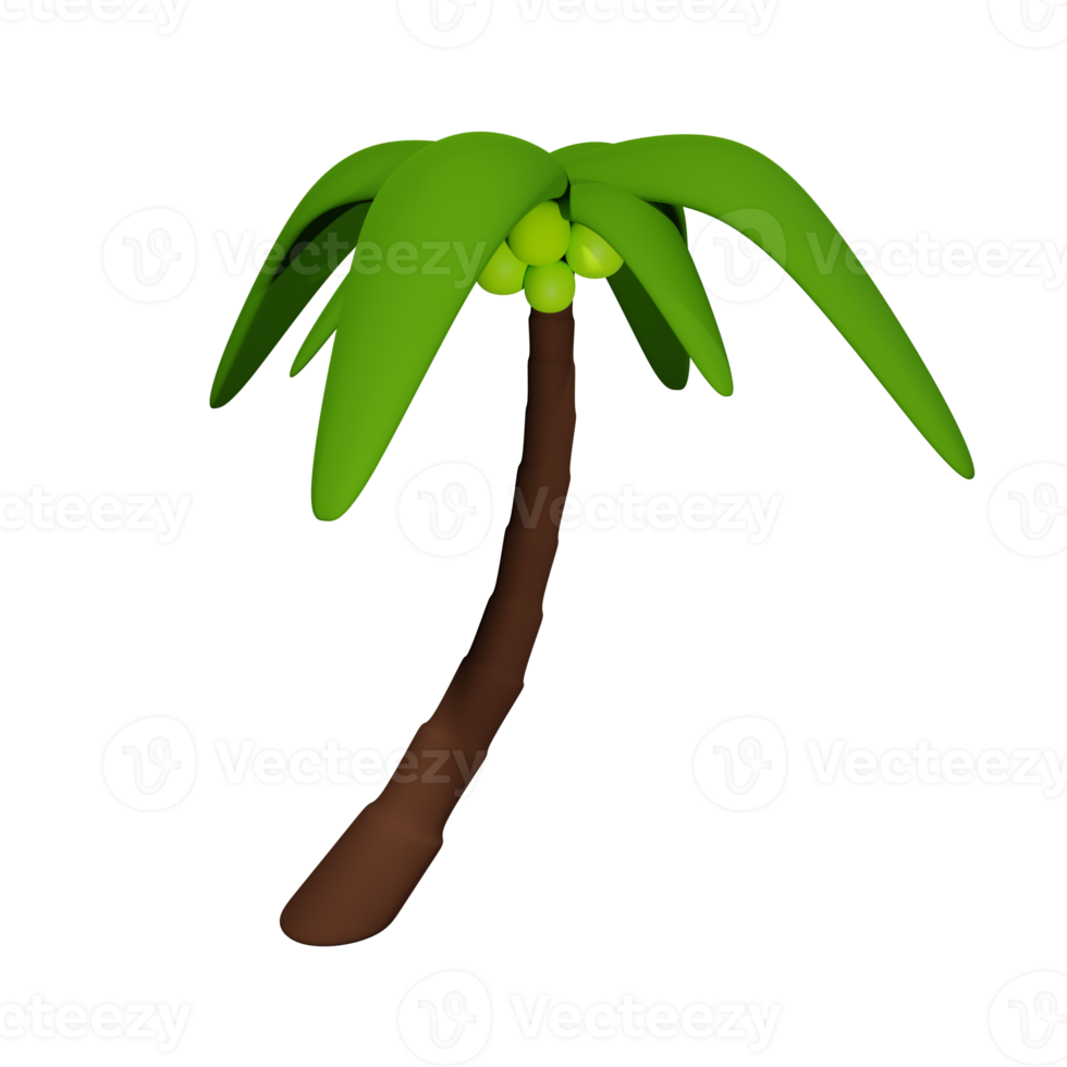 3d coconut palm png