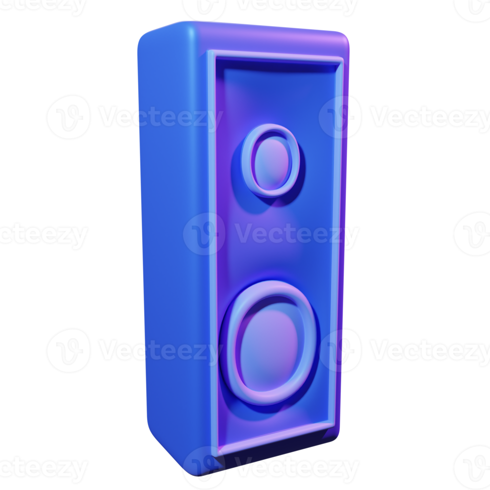 altavoz 3d ilustración png