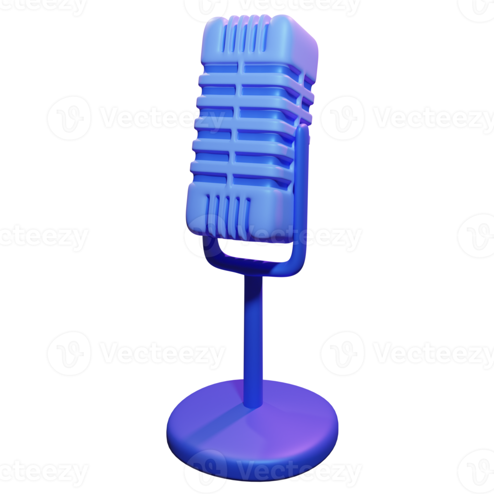 microphone 3d illustration png