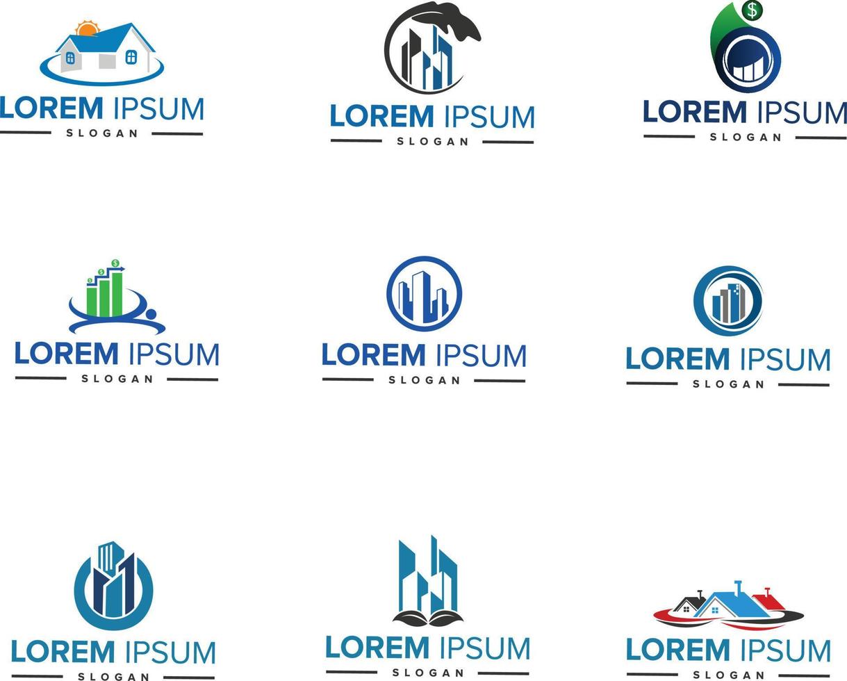 Real estate Building logo design inspiration. building logo design Free Vector