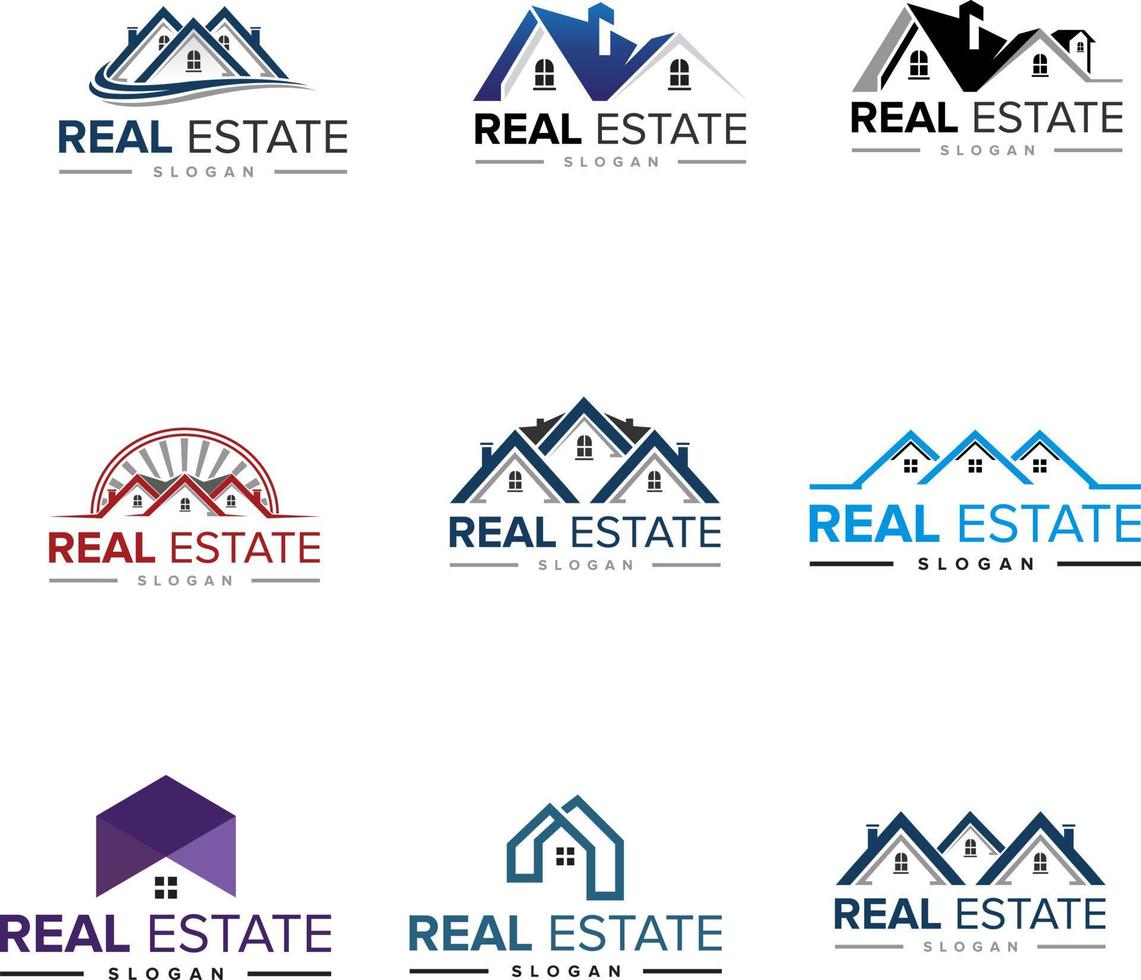 Real estate Building logo design inspiration. building logo design Free Vector