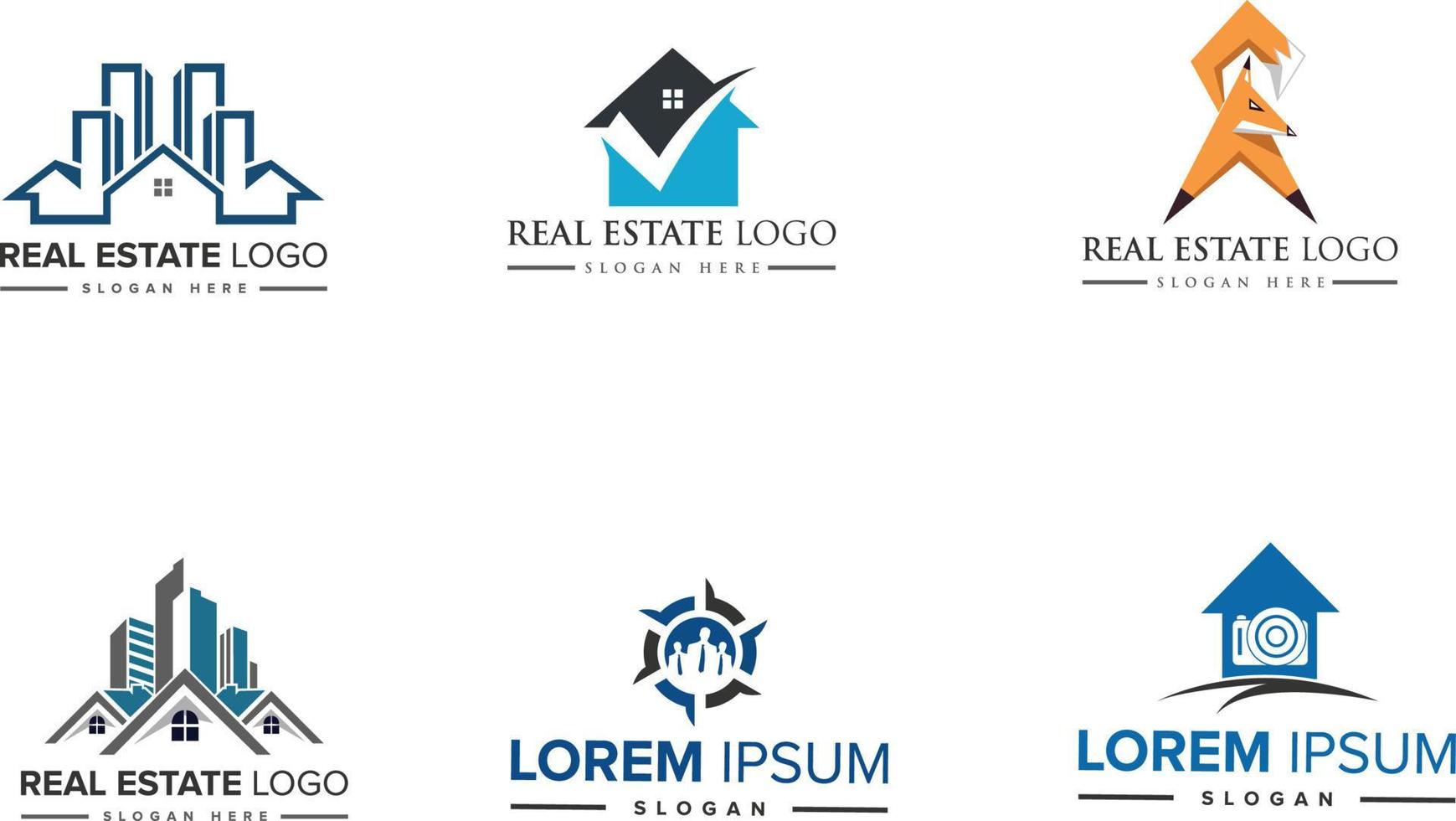 Real estate Building logo design inspiration. building logo design Free Vector