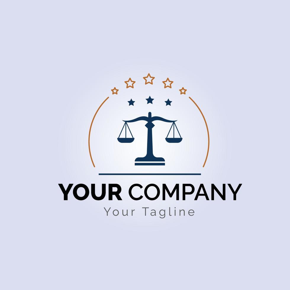 diseño de logotipo de bufete de abogados, plantilla de vector de logotipo de abogado vector gratis