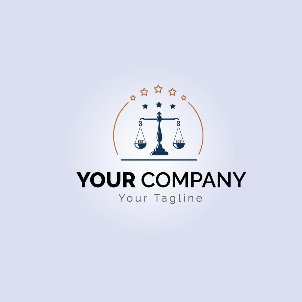 Law firm logo design , Lawyer logo vector template Free Vector