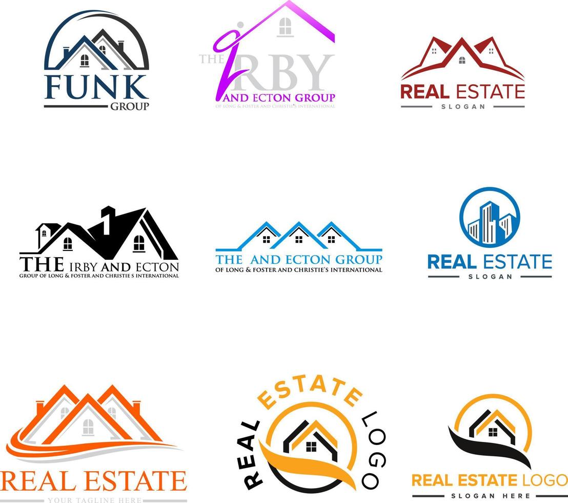 Real estate Building logo design inspiration. building logo design Free Vector