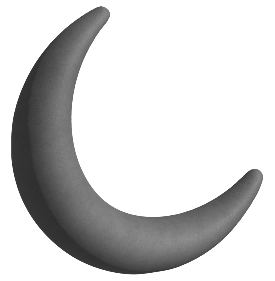 3d moon illustration icon png