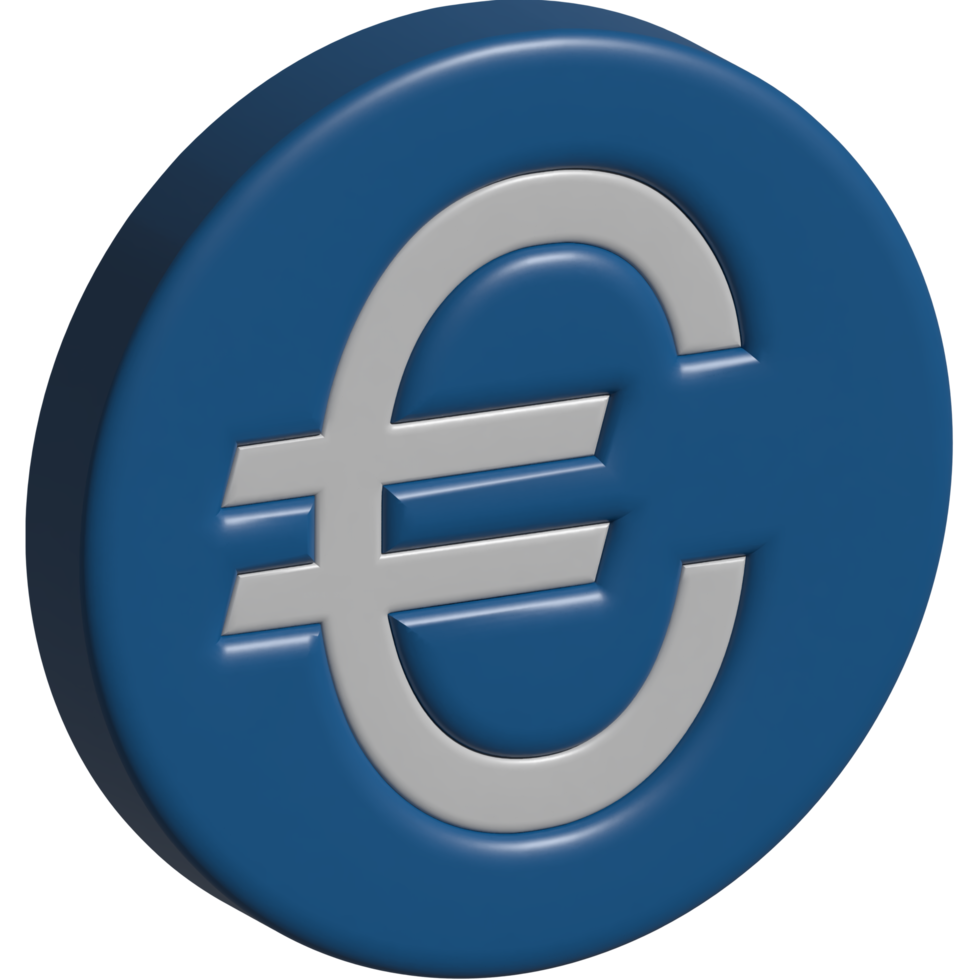 3d icon of money euro png