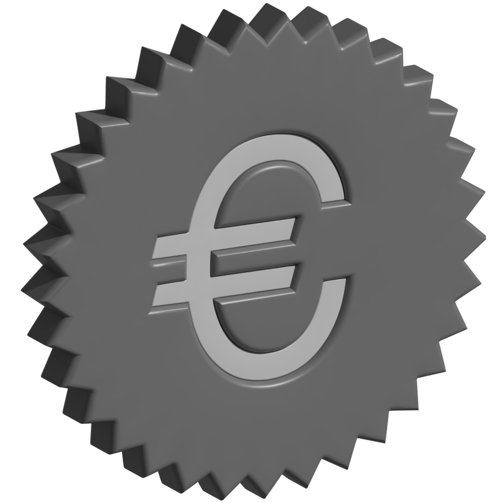 3d ikon av euro pengar png