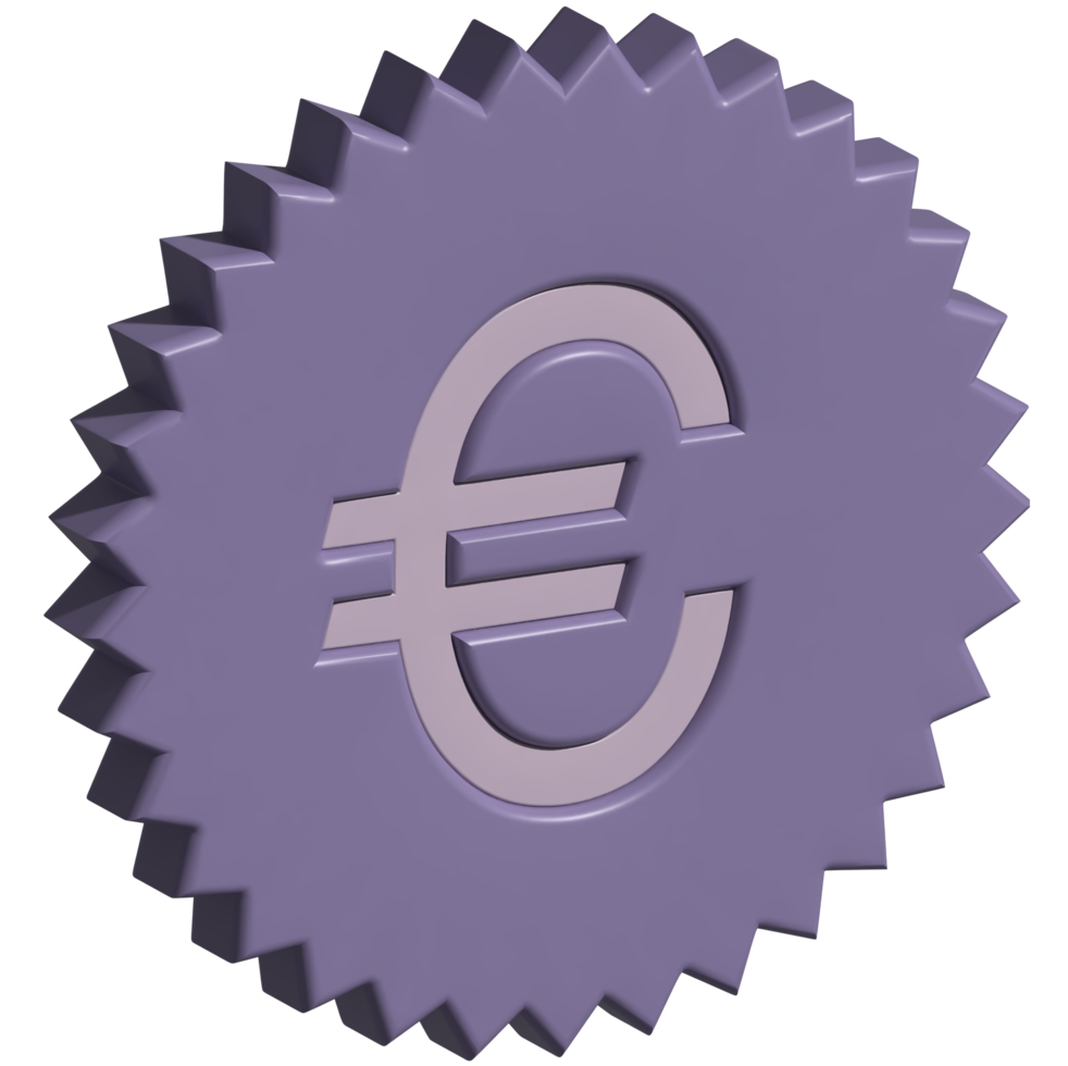 3d icono de dinero en euros png