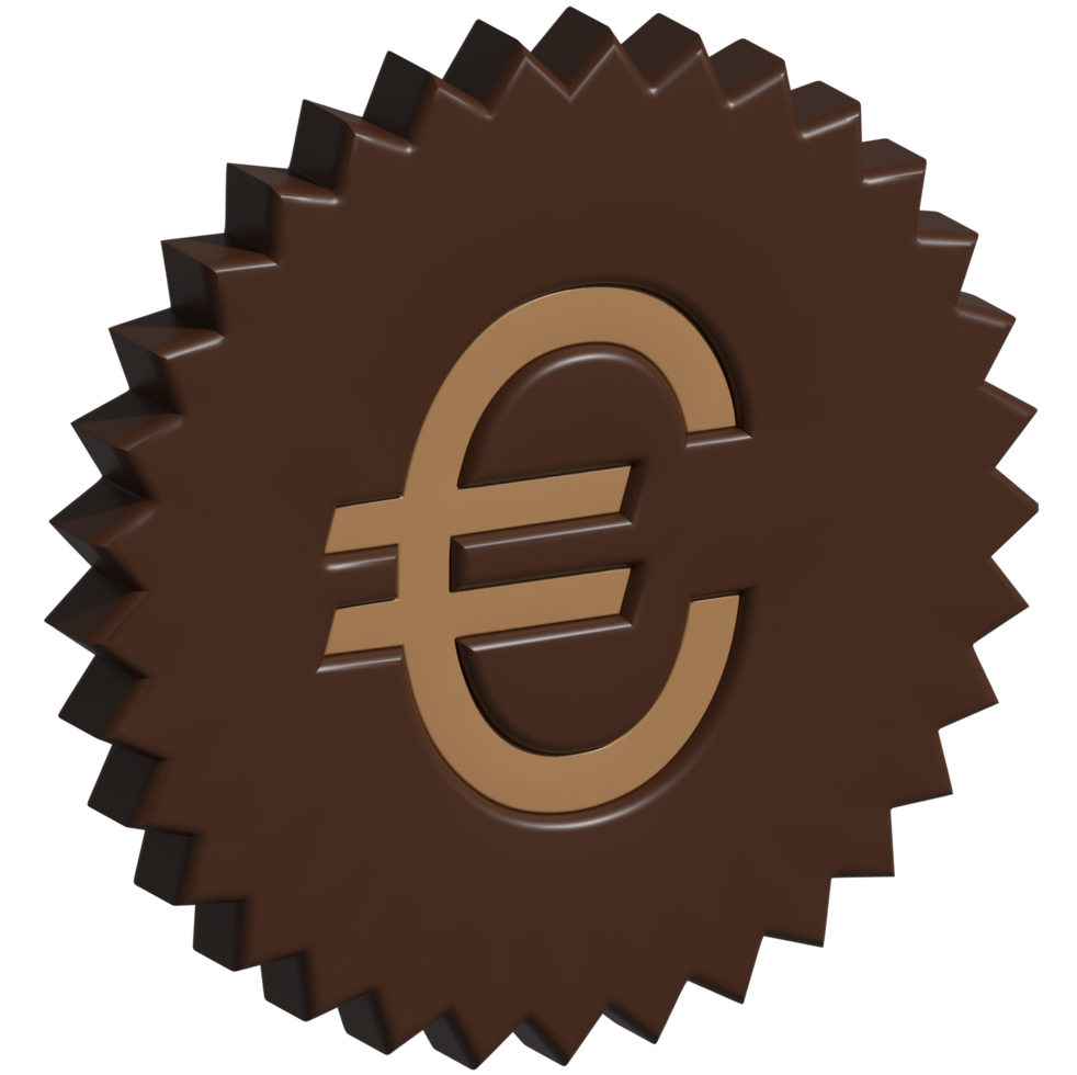 ícone 3d do dinheiro do euro png