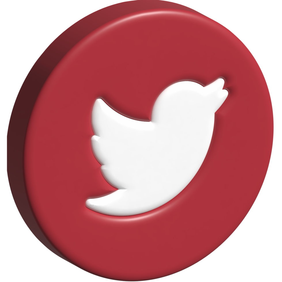 3d twitter icon logo png