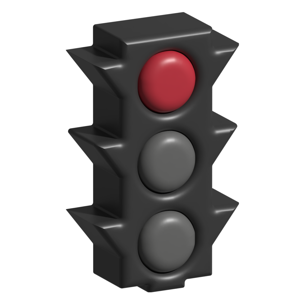 3d icon of traffic light png