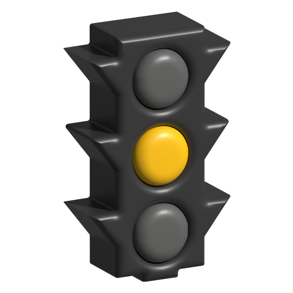 3d icon of traffic light png