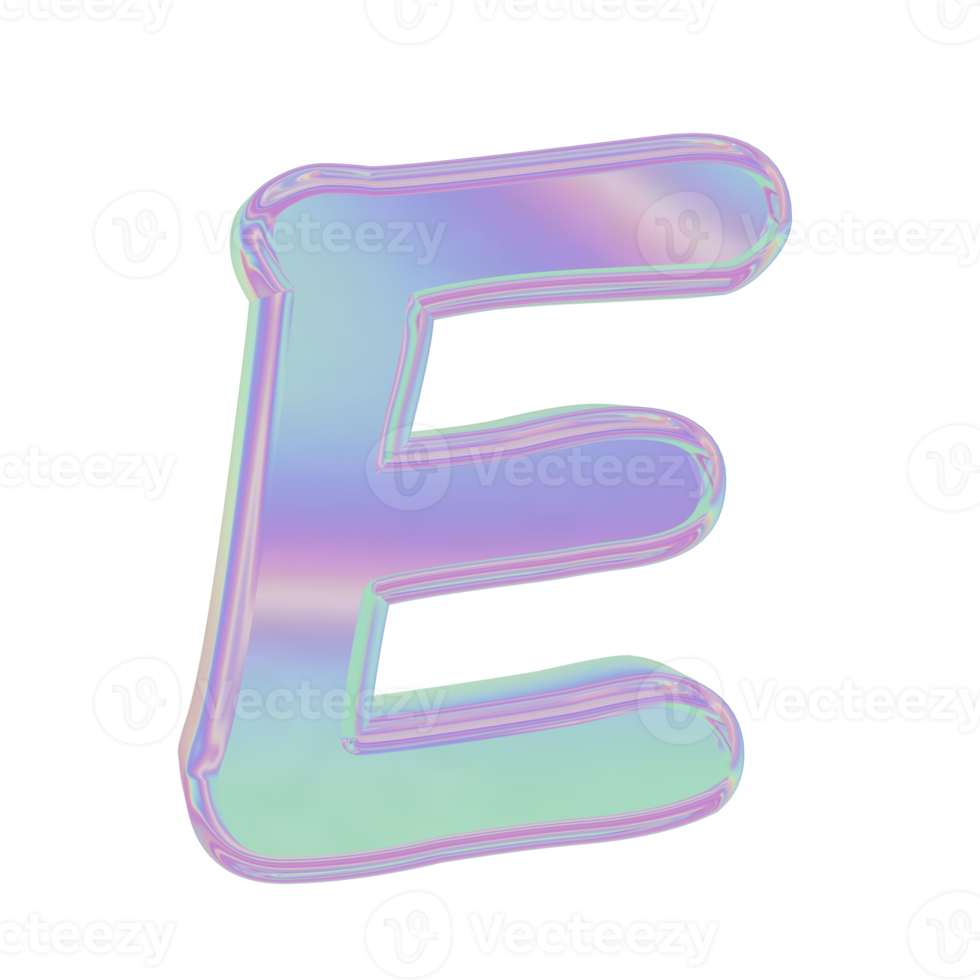 Holographic Alphabet E png