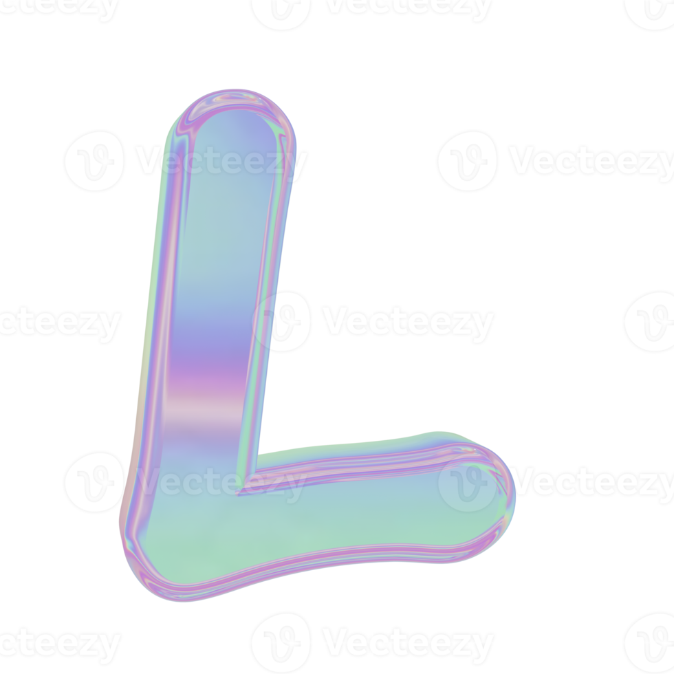 Holographic Alphabet L png