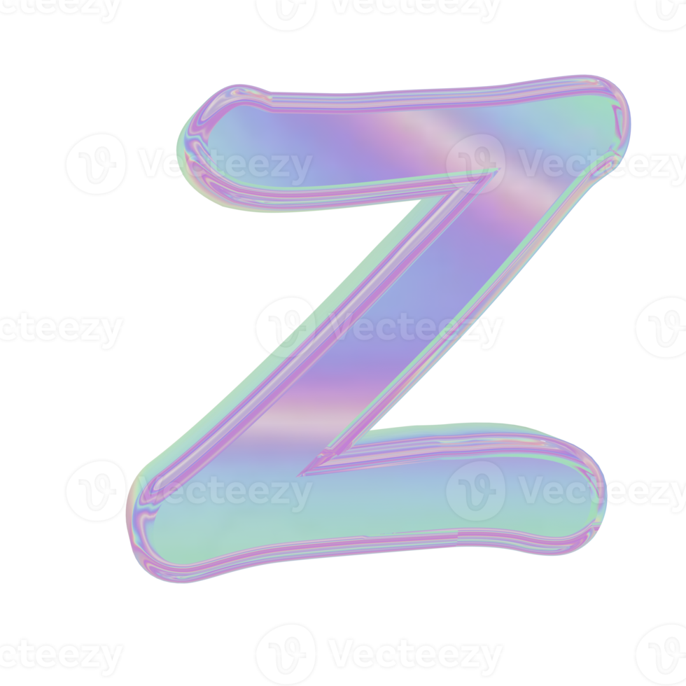 alphabet holographique z png