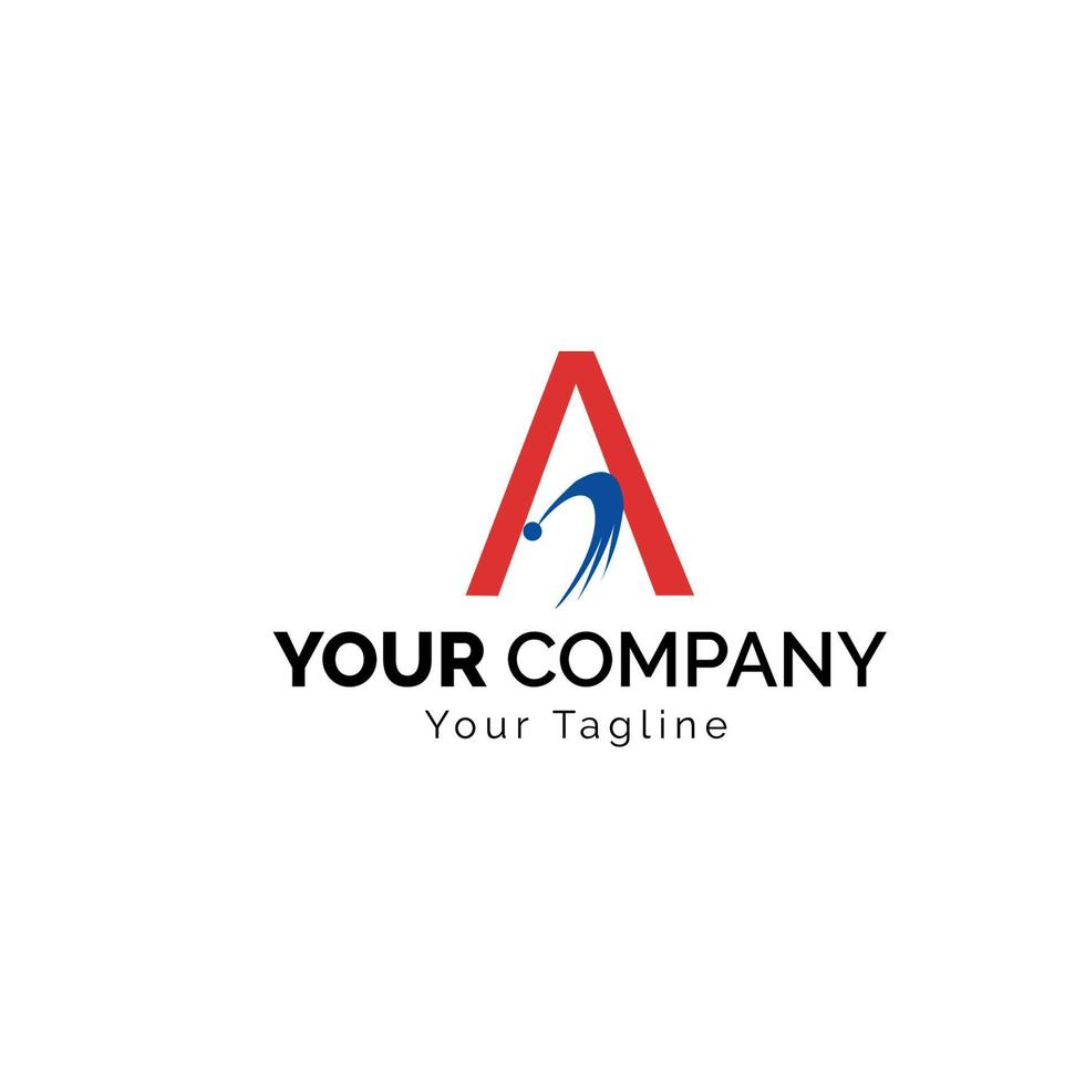 Creative Minimal Letter A logo design 2. Premium business logotype. Free Vector