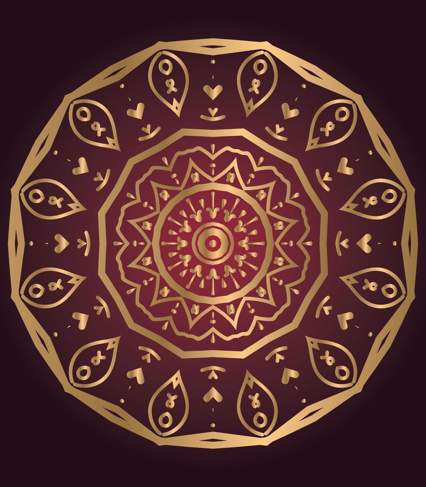 Set of mandala with floral ornament pattern,Vector mandala relaxation patterns unique design with nature style, Hand drawn pattern,Mandala template for page decoration cards, book, logos Free Vector