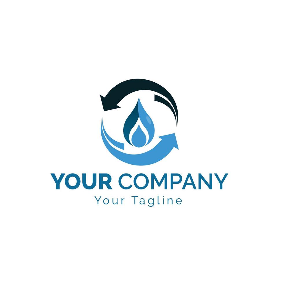 Water drop logo template vector Free Vector