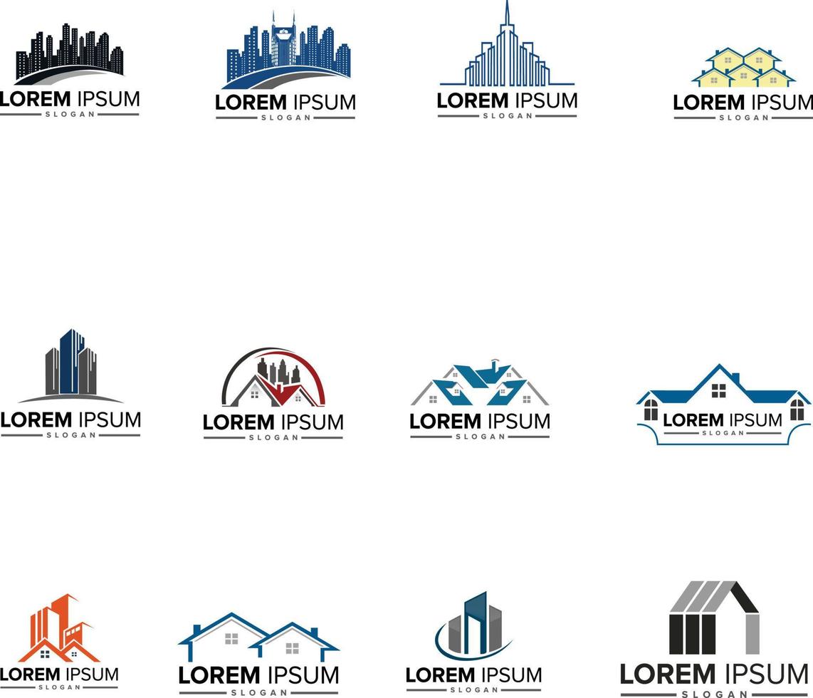 Real estate Building logo design inspiration. building logo design Free Vector