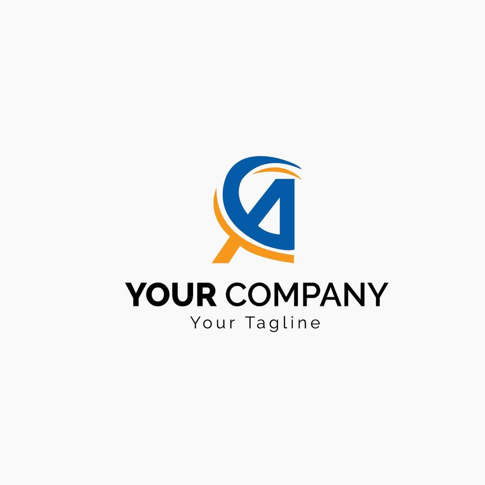 Creative Minimal Letter A logo design 2. Premium business logotype. Free Vector