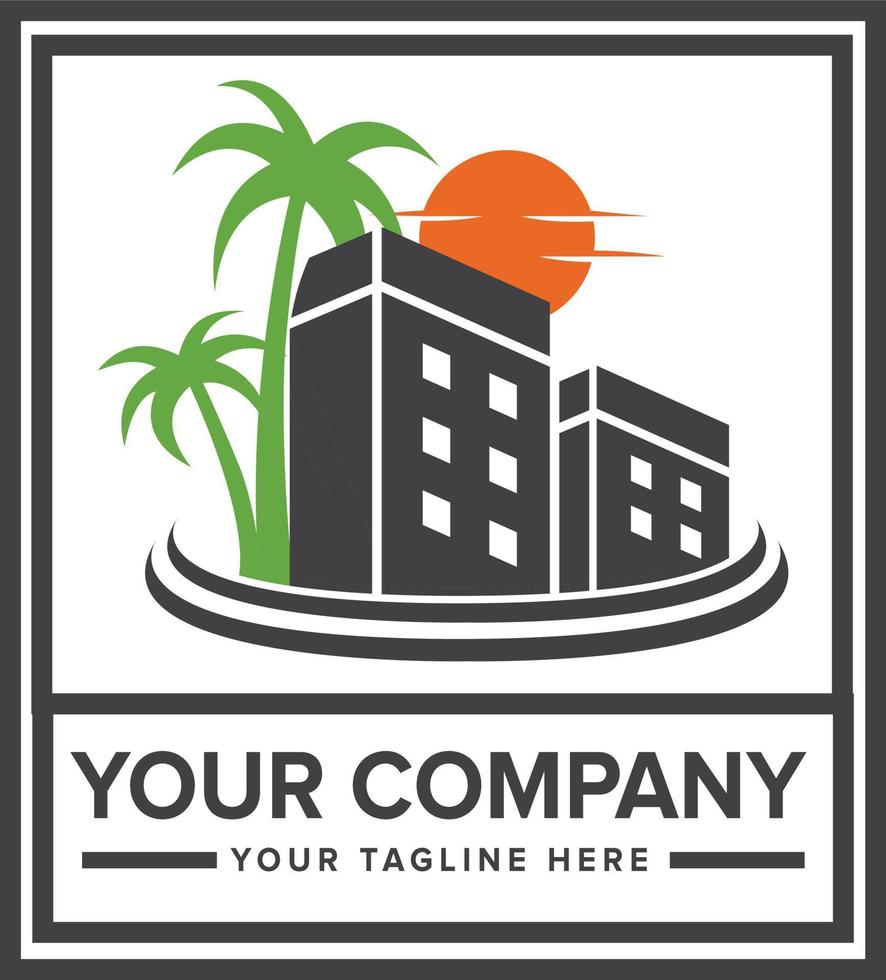 Real estate Building logo design inspiration. building logo design Free Vector
