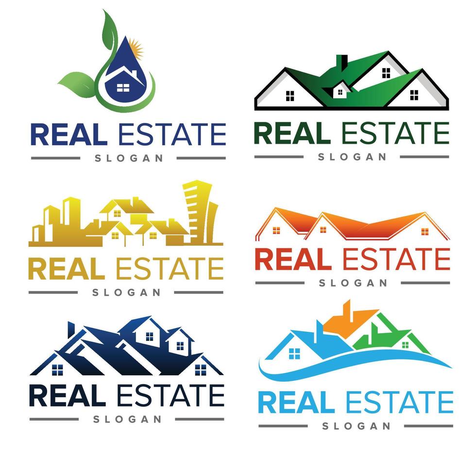 Real estate Building logo design inspiration. building logo design Free Vector