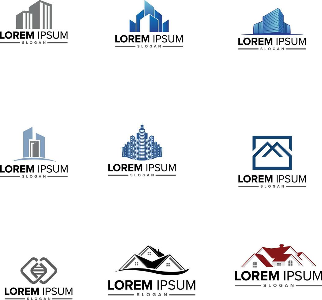 Real estate Building logo design inspiration. building logo design Free Vector
