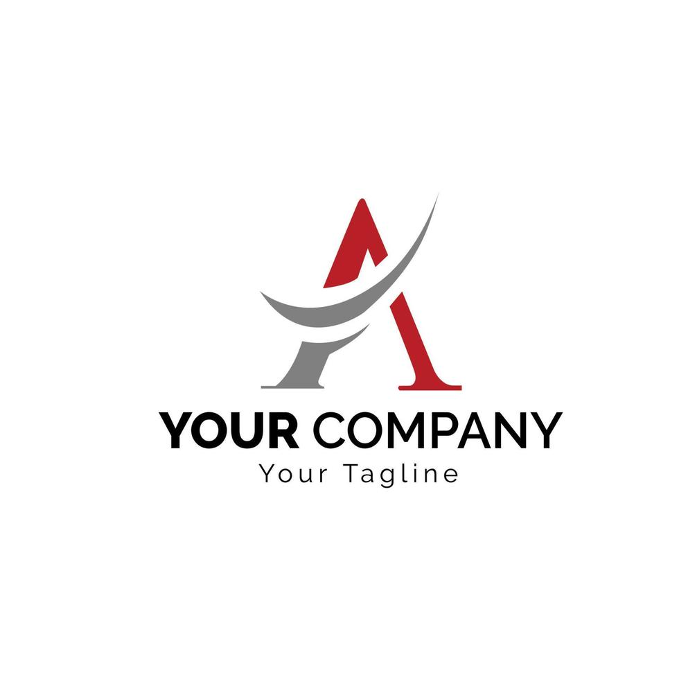 Creative Minimal Letter A logo design 2. Premium business logotype. Free Vector