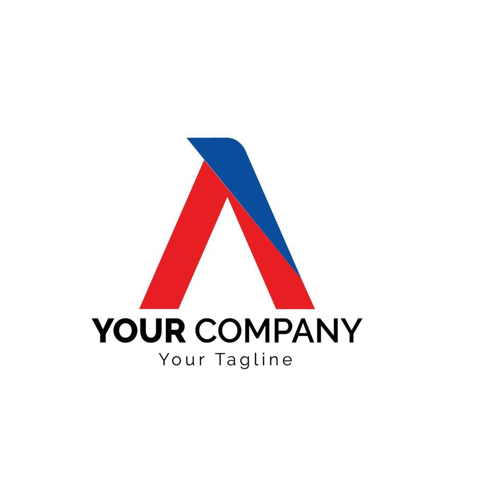 Creative Minimal Letter A logo design 2. Premium business logotype. Free Vector