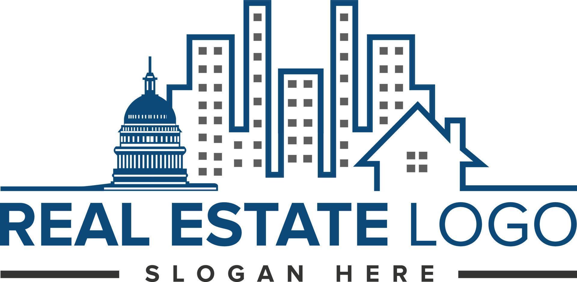 Real estate Building logo design inspiration. building logo design Free Vector