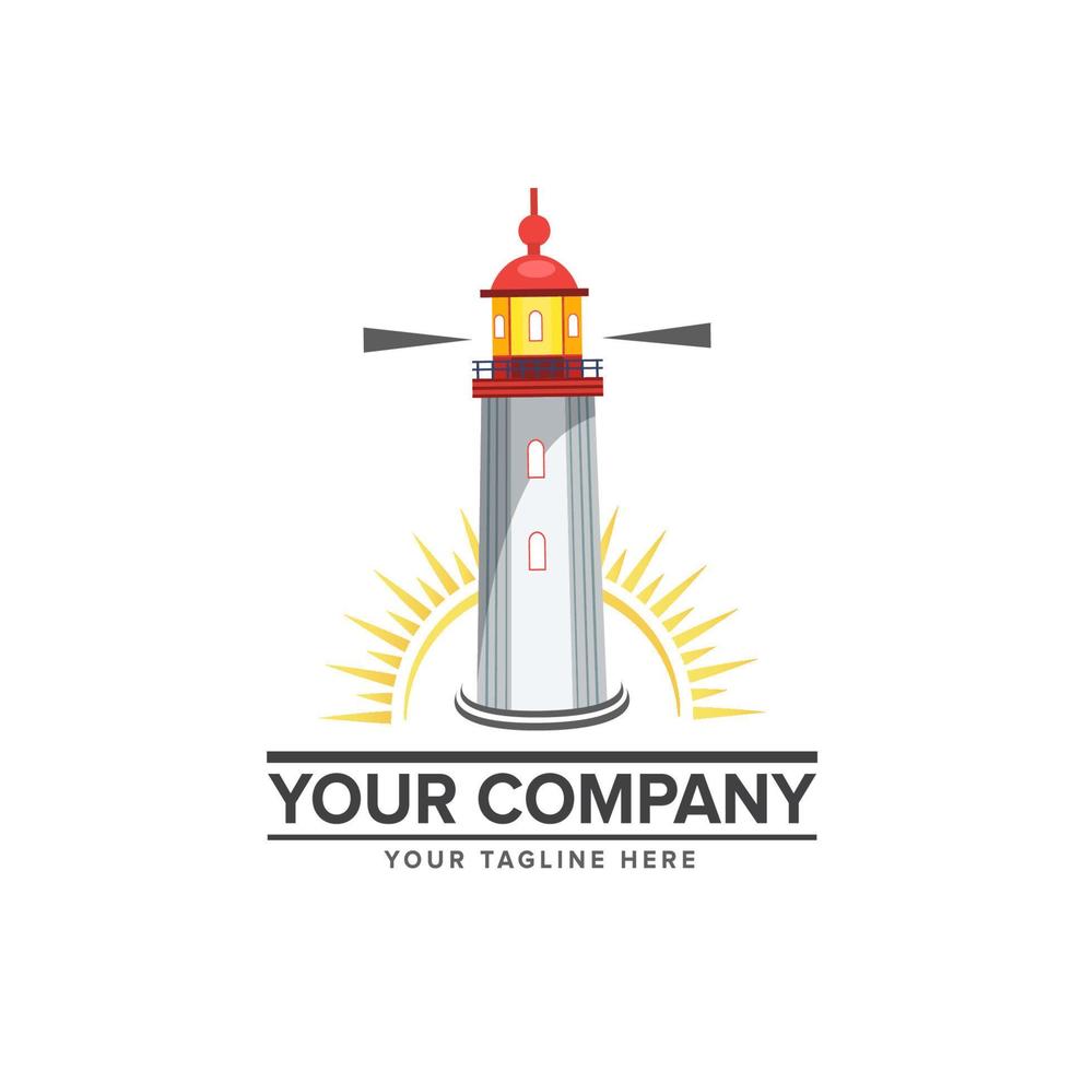 Lighthouse logo images Pro Vector