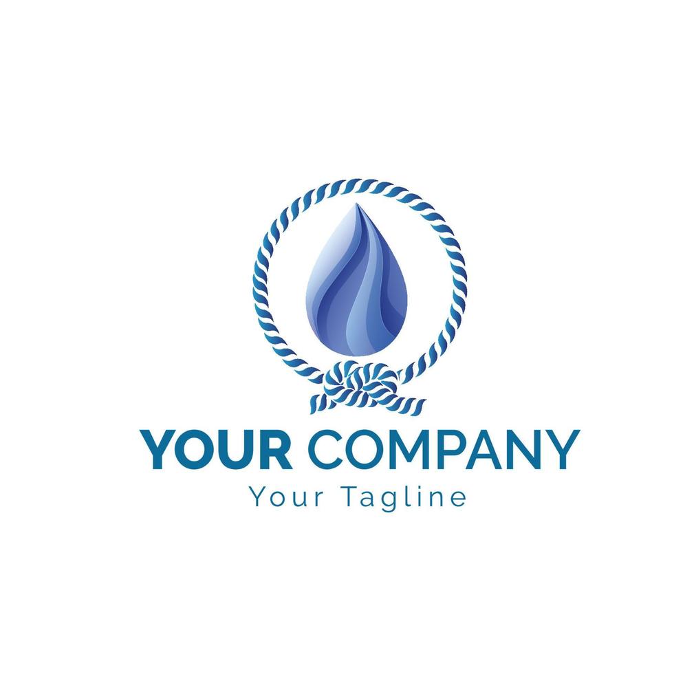 Water drop logo template vector Free Vector