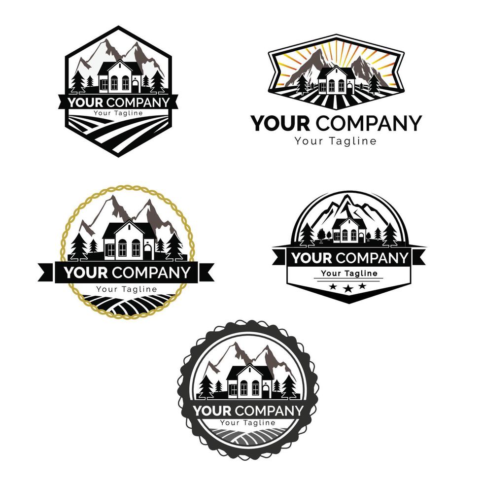 Real estate Building logo design inspiration. building logo design Free Vector