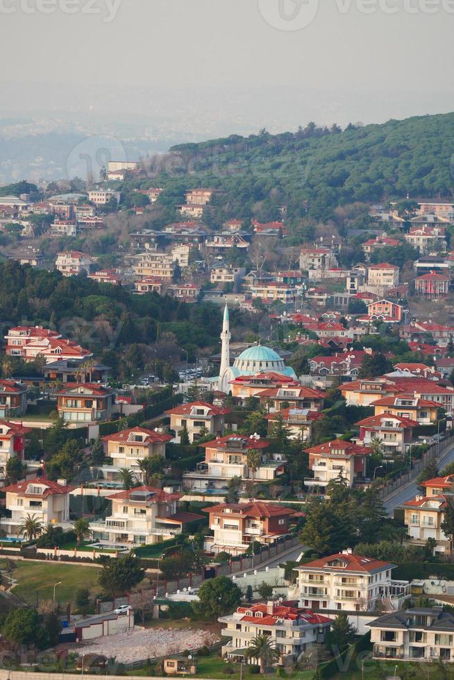 High view of residences in Istanbul city photo