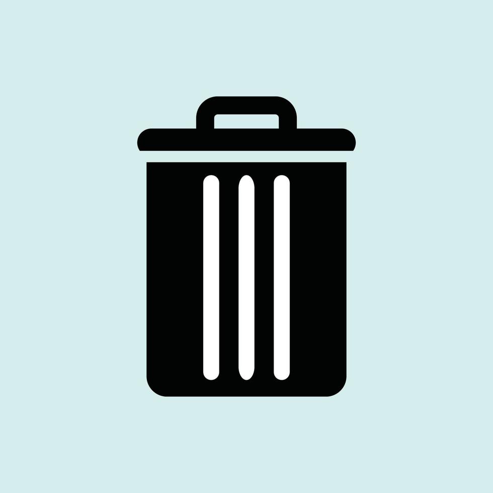Delete icon vector, Trash can, bin, Garbage sign isolated. Trendy Flat style for graphic design, Web site, UI. - Vector