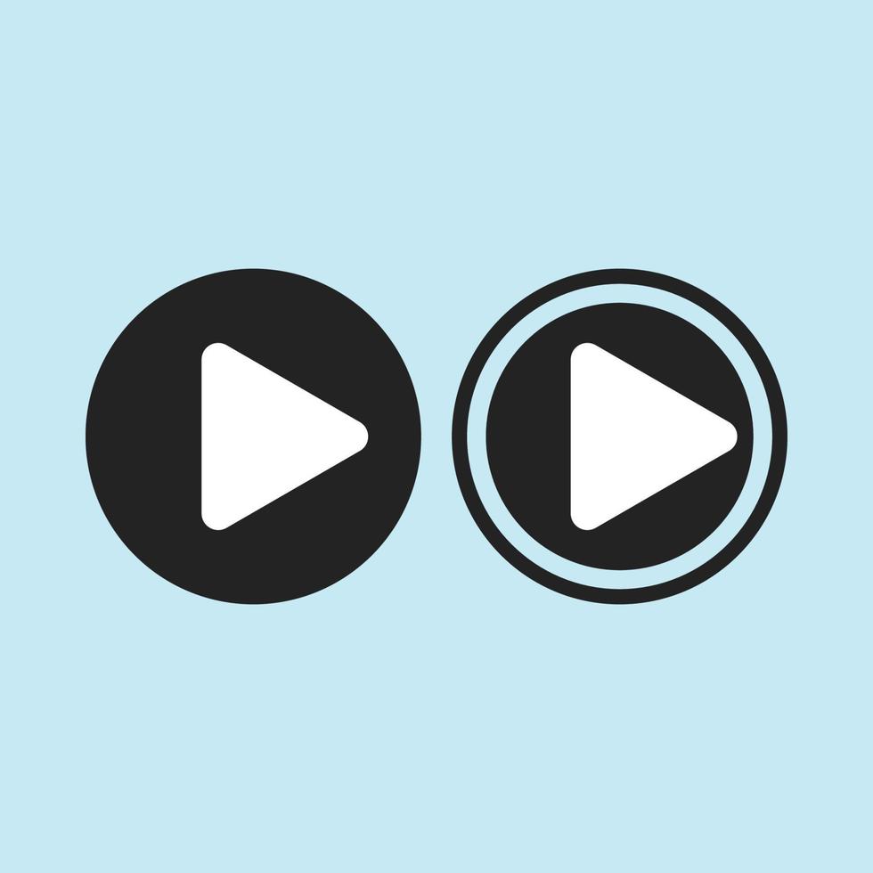 Play button icon in trendy flat style isolated on grey background. Play symbol for your web site design, logo, app, UI. Vector illustration
